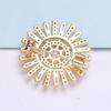 Blucome Gold Color Sunflower Shape Brooch Fashion All-match Suit Corsage Collar Pin Women Cloth Suit Jewelry
