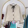 2024 Autumn/Winter French Chic Petite Double-Sided Cashmere Bow Coat