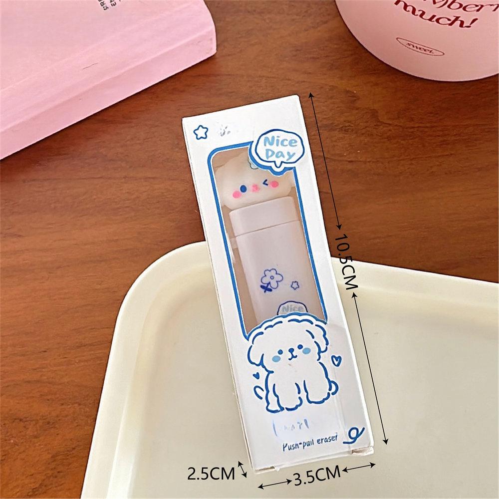 Niedlicher Cartoon-Radiergummi mit süßem Haustier, Push-Pull-Radiergummi für Grundschüler, Preis für Lernschreibwaren, hinterlässt keine Spuren, kein Scherben-Radiergummi