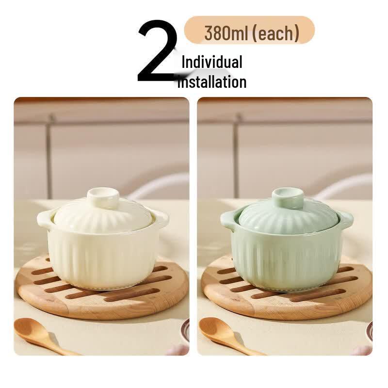 Qiwei Ceramic Double-Boiler Stew Pot