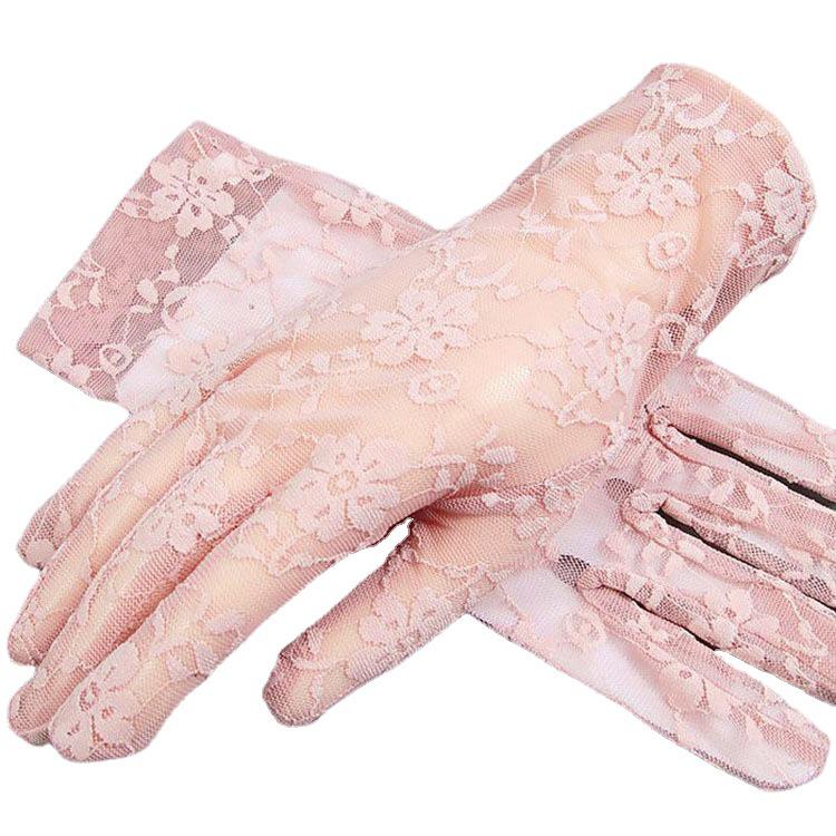 Women's Korean Style Lace Sun Protection Driving Gloves - Breathable & Ultra-thin for Summer