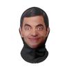 3D Mr. Bean Mask Funny Face Printed Head Scarf Famous Person Ice Silk Sunscreen Head Mask Halloween Cosplay