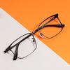 Men Metal Large Full Rim Rectangle Clear Eyeglasses Frame With Distinctive And Timeless Design For Optical Prescription Lens