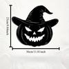 Spooky Jack-O-Lantern Metal Wall Art, Rust-Resistant Outdoor Garden Fence Decor
