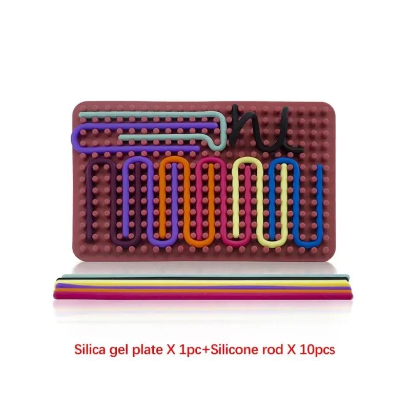 1 pz Tavola Attività Sensoriale Multicolore Giocattolo Fidget per Sollievo dallo Stress Giocattolo Puzzle per Allenare Creatività e Pensiero dei Bambini 4 Colori