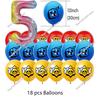 Anime Game Theme Party Supplies Flag Pull Banner Cake Topper Balloon Set Kid Girl Boy Happy Birthday Party Baby Shower Decor