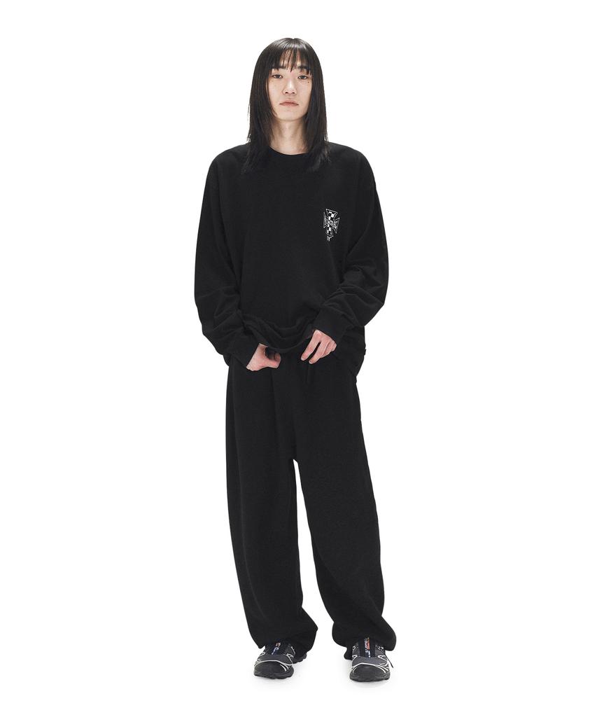 Opeunyadeu(Owai) Check Cross Long Sleeve - Black