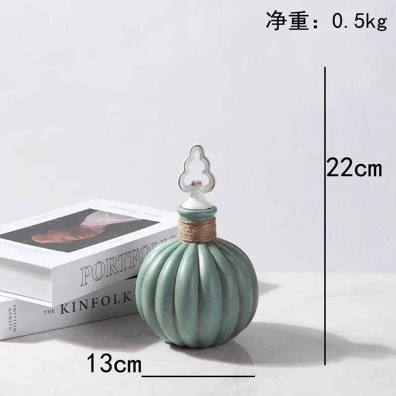 High-end Vertical Pattern Ceramic Storage Jar Art Flower Arrangement Candy Tea Pot Dining Table Vase Home Decor