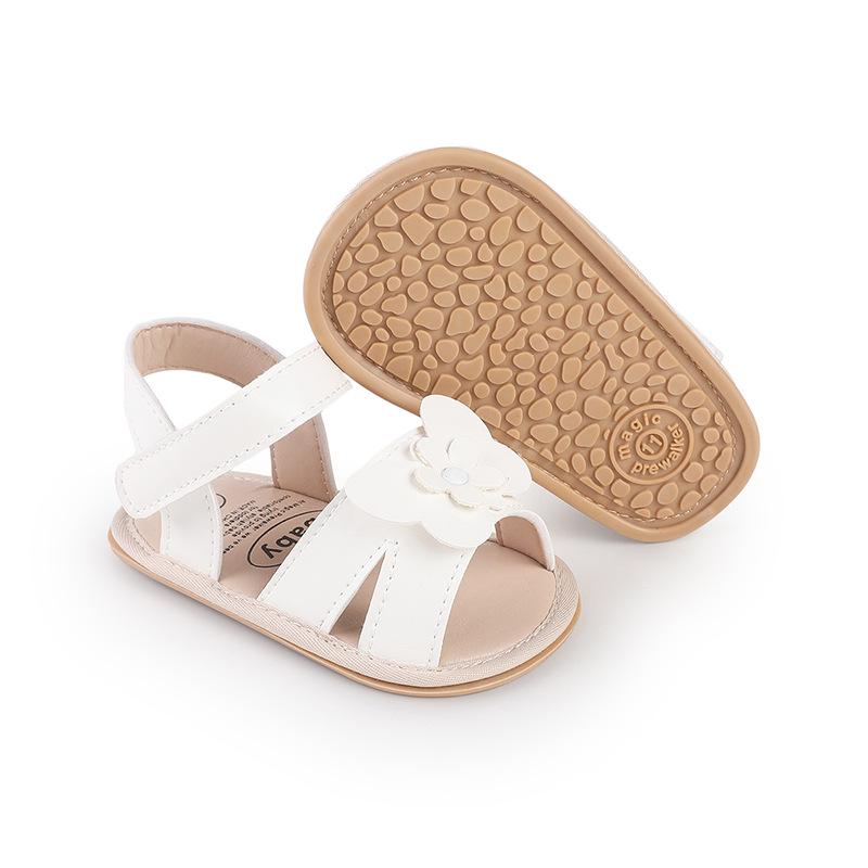 Infant Summer Princess Flower Sandals - Soft Sole Shoes for Babies and Toddlers 0-1 Year