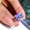New Inlaid Hearts And Arrows zircon Princess Ring   Female Engagement Wedding Party Ring Jewelry gift