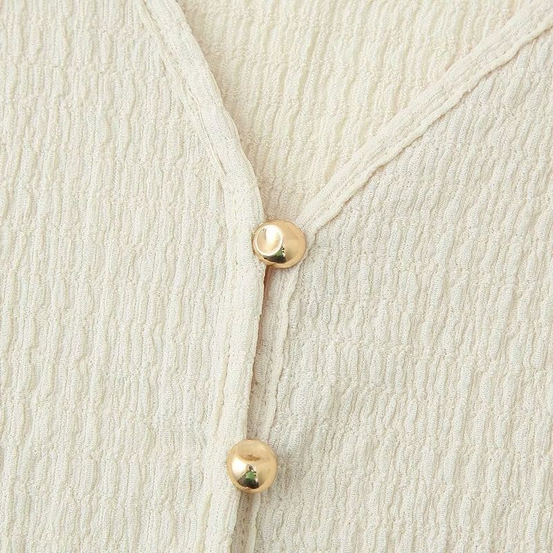 Kaslead New Women clothes Western Style Fashion Texture Sense V-neck Long sleeve Top Loose Straight Pants Set