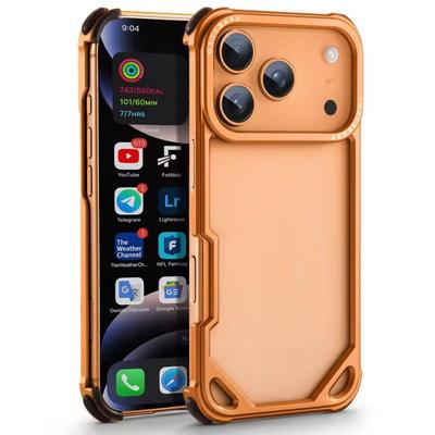 Per iPhone 17 Pro/16 Pro Max/17 Air Custodia per telefono in metallo senza bordi minimalista ricarica wireless ultrasottile cover protettiva