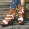 Römersandalen Casual 2024 Sommer Neu Outdoor Gewebt Zum Schnüren Dicke Sohle Anti-Rutsch Sandalen Luxussandalen Damen Designer
