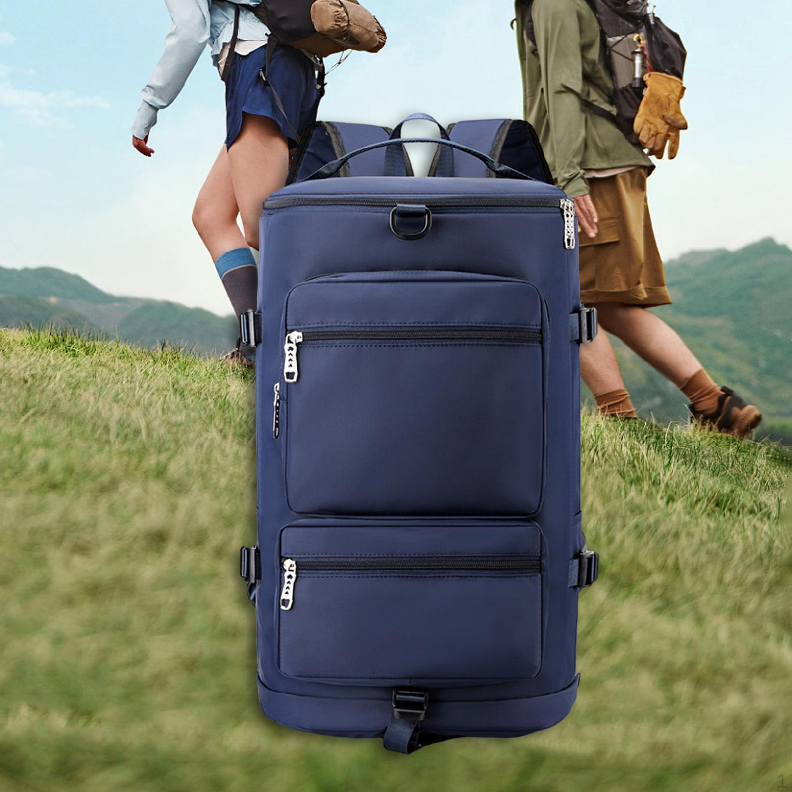 

Дорожный рюкзак с отделением для обуви, регулируемым ремнем, многофункциональный, для спортзала темно-синий