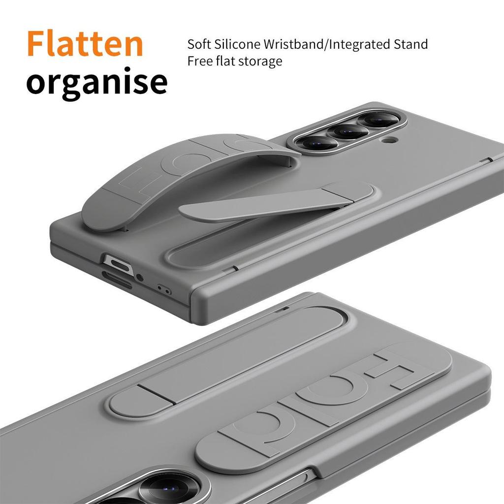 Samsung Z Fold7 Case with Hinge Bracket, Wrist Strap, Pen Slot, and Drop Protection - Compatible with Fold5/6