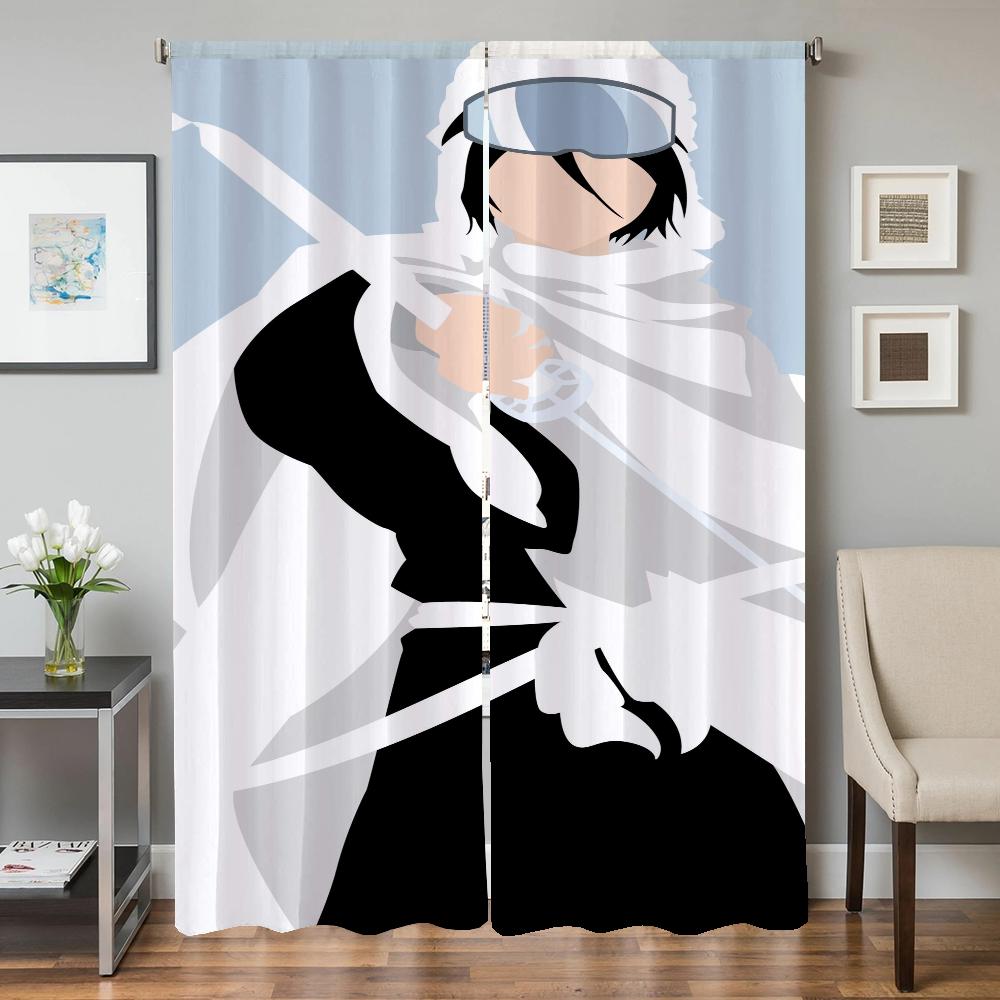 

Set Of 2 Home Interior Kitchen Curtains Living Room Door Curtain Bleach Bedroom Decoration Partition Light Blocking Polyester Ideal For Great W100*H130(CM)-Hooks&2PCS