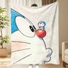 Doraemon Inspired Flannel Blanket Big Face Mini Doraemon Warm Throw Blanket Kids Sofa Bed Decor