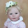 BZDOLL 55 CM 22 Inch 3D-Paint Skin Soft Vinyl Reborn Baby Toddler Finished Doll Have Blood Vessels and Bloodshot Cloth Body Lisa Girl Toy