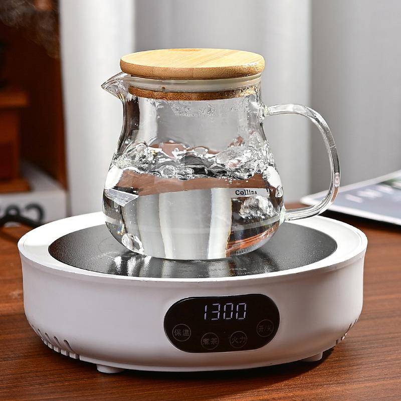 Kaffekanna i glas Stor kapacitet hög borosilikat värmebeständig kalltålig glaskanna Uppvärmning hushåll kallbryggningskanna Handbryggningskanna