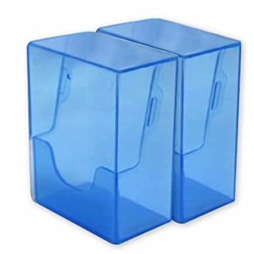 Set of 2 Trading Card Deck Cases / Trading Card Storage Cases (Blue)