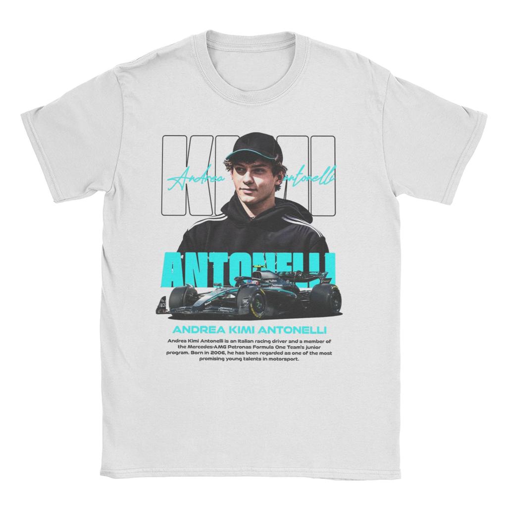 Kimi Antonelli Unisex Women T Shirt Leisure Tees Short Sleeve Crewneck T-Shirt 100% Cotton Gift Idea Clothes
