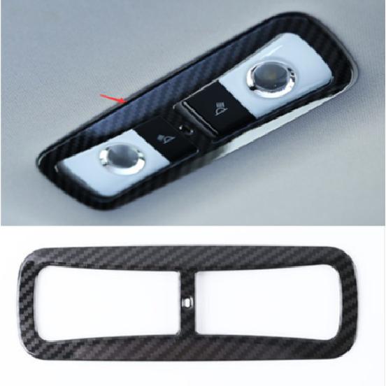 Carbon Fiber F&R Reading Light Lamp Cover Trim For Honda CR-V CRV 2017-2022