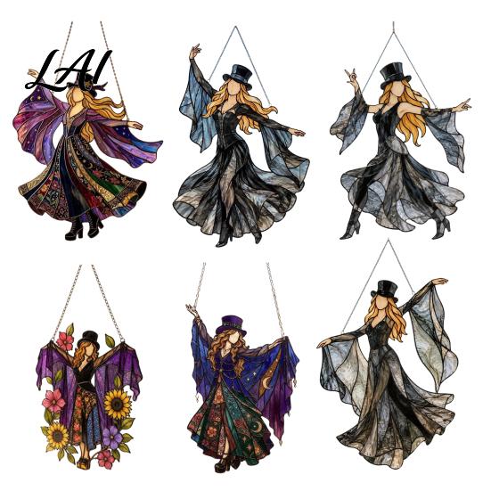 Dreamer Gift Sun Catcher Dancing Lady Catcher Acrylic Hanging Ornament Bohemian Gothic