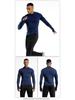 Herren Schnelltrocknendes Elastisches Langarm-Sport-T-Shirt für Laufen und Basketball - Frühling/Herbst.