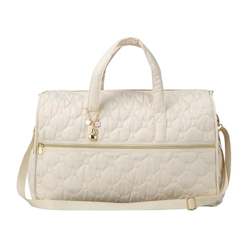 Hapitas Miffy Quilted Boston Bag 6096 B302 Ivory