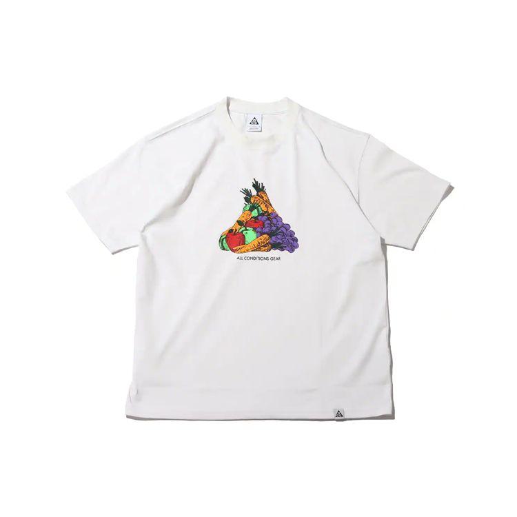 

Nike ACG мультфильм фруктовый принт с круглым вырезом повседневная футболка с короткими рукавами мужские топы белые DQ4955-121 M