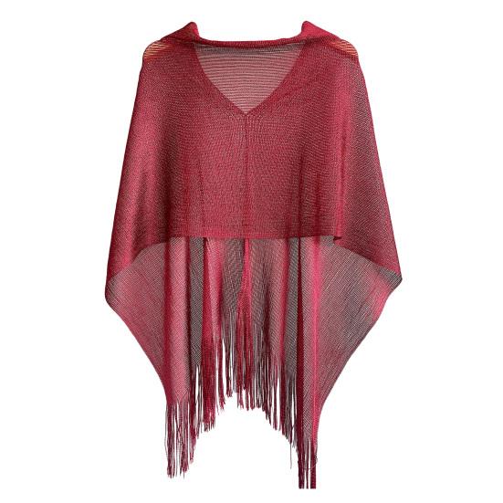 Women Beach Shawl Breathable Fabric Cover-up Shawl with Versatile Tassel Design Weddings Parties Travel Daily