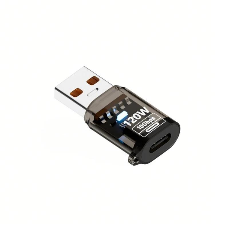 Multifunction High Speed USB to Type C Converter 120W Power Delivery 10Gbps File Transfer with Earphone Compatibilities