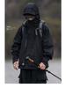 Herren Schwarze Kapuzen-Winddichte Wasserdichte Outdoor-Arbeitsjacke für Herbst/Winter