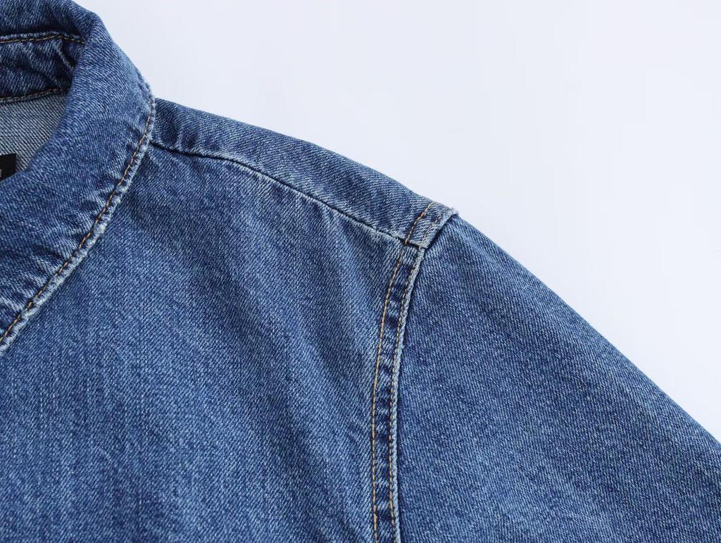 2025 Spring Women's European & American Style Denim Mini Dress