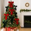Soft Christmas Bow Decoration Flocking Hanging Bowknot Large Bow Decor  Holiday Season