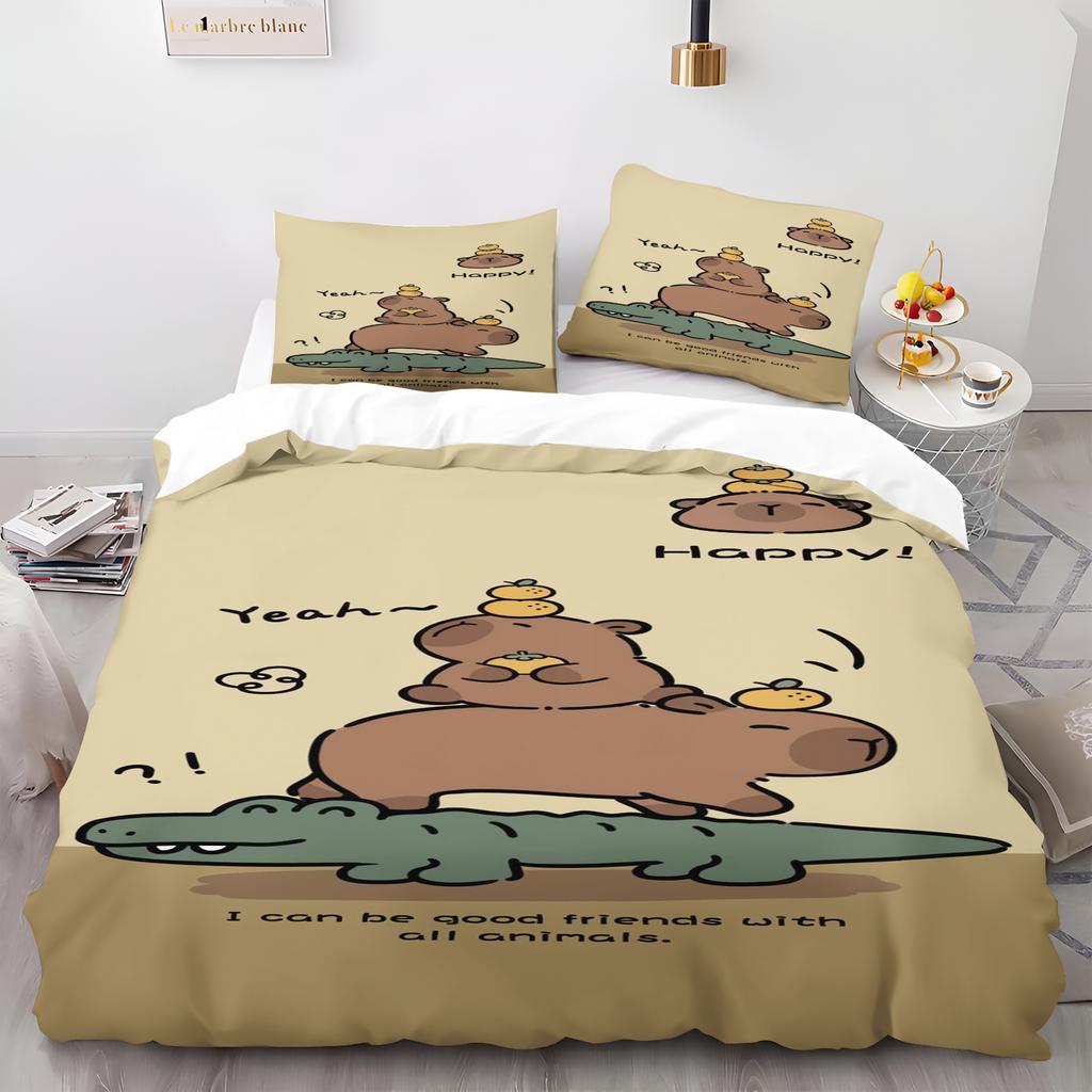 Capybara 3D Bedding Sets Print  Duvet Cover Adults/ Children Bed Comforter  Birthday Gift Dropshipping