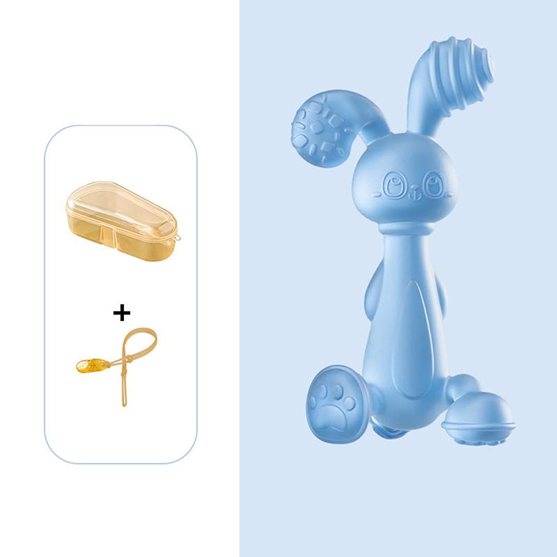 Silicone Baby Teether Silicone Baby Chewing Toys Cartoon Cute Little Rabbit Shape Newborn Handhold Molar Teether Baby Products