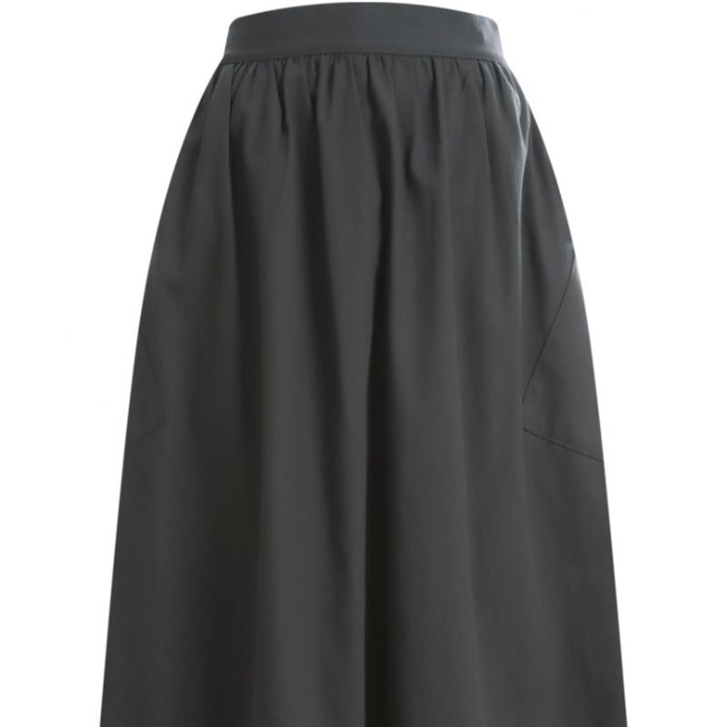 Shop Women Side Cargo Shirring Banding Long Skirt Beige Stj Wsk 12116