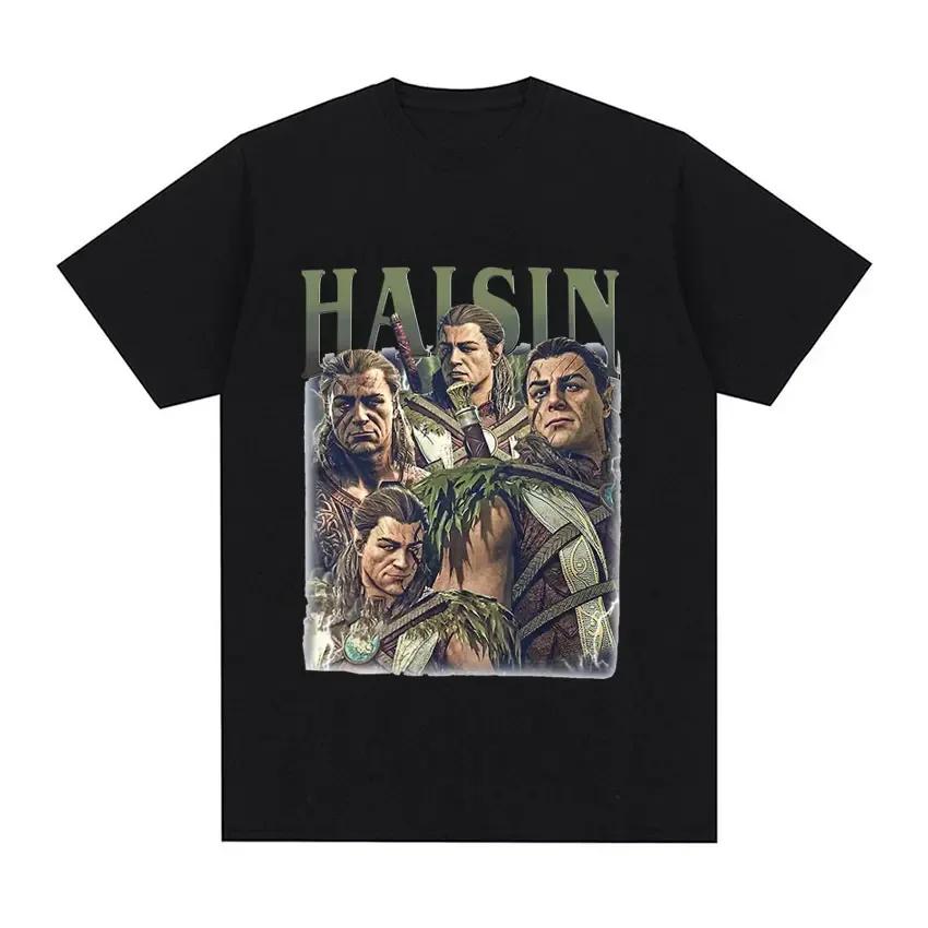 Vintage Astarion Halsin Baldurs Gate 3 Printed Graphic T-shirt Men's and Women's Short Sleeve T-shirt Men's Clothing Harajuku