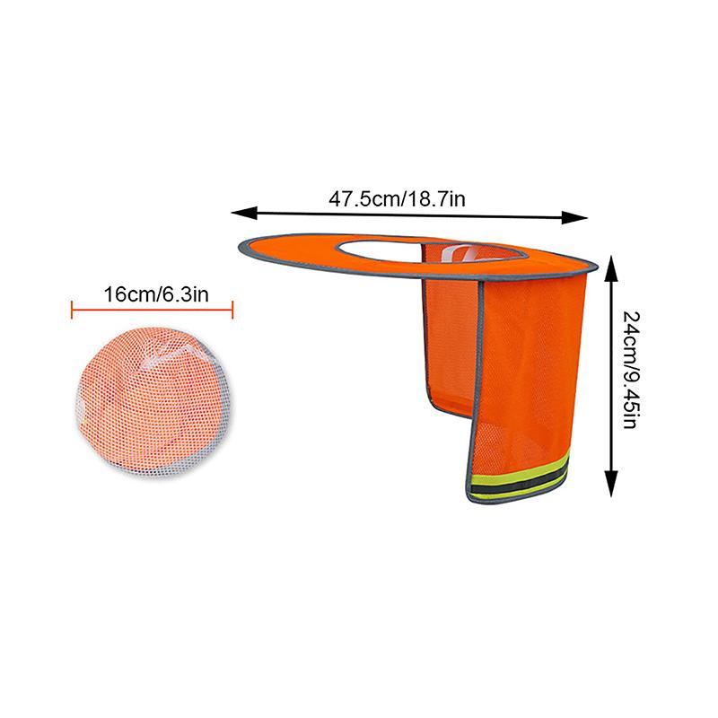 8 styles Summer Sun Shade Safety Hard Hat Neck Shield Helmets Reflective Mesh Reflective Cap Cover For Construction Workers