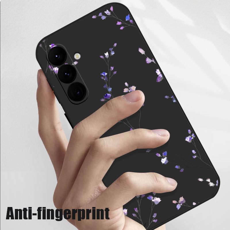 Blue Flowers Pattern Case For Samsung Galaxy S26 S25 Ultra S24 S23 S22 Plus S21 FE A15 A16 A17 A35 A36 A54 A55 A56 5G Soft Cover