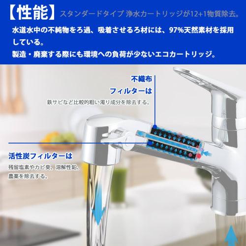 Replacement Cartridge for JF-21 Water Purifiers (JF-21-T, JF-21-F), 12+1 Substance Removal, JF-21-B3, JF-21-S, Standard Type, Compatible with RJF-865Y