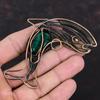 Facettierter sambischer Smaragd Anhänger Kupferdraht gewickelt Anhänger Antiker Fisch Anhänger Edelstein handgemachter Anhänger Kupferdraht Schmuck Hochzeitsgeschenk
