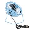 4 Inch Mini Desktop Fan USB Charging Metal Personal Small Air Circulator Cooling Fan Blue