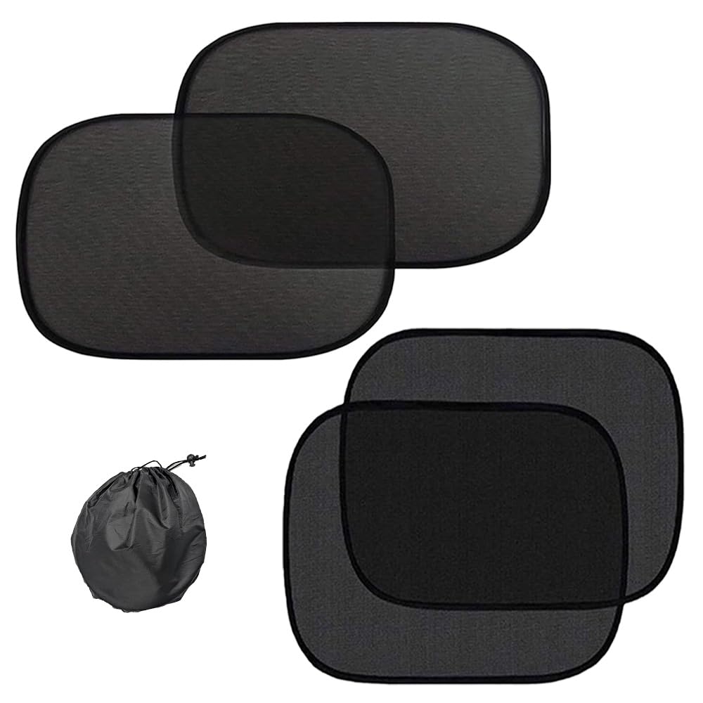 

SOWAKA Car Side for and Rear Easy to Install and Light Includes Storage Case Sunshades, Sunshades, Static-Cling, 2-Piece Set, Driver, Passenger,