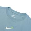 Nike Embroidered Logo Casual Round Neck Drop Shoulder T-Shirt Women Tops Light-Blue DR8998-494