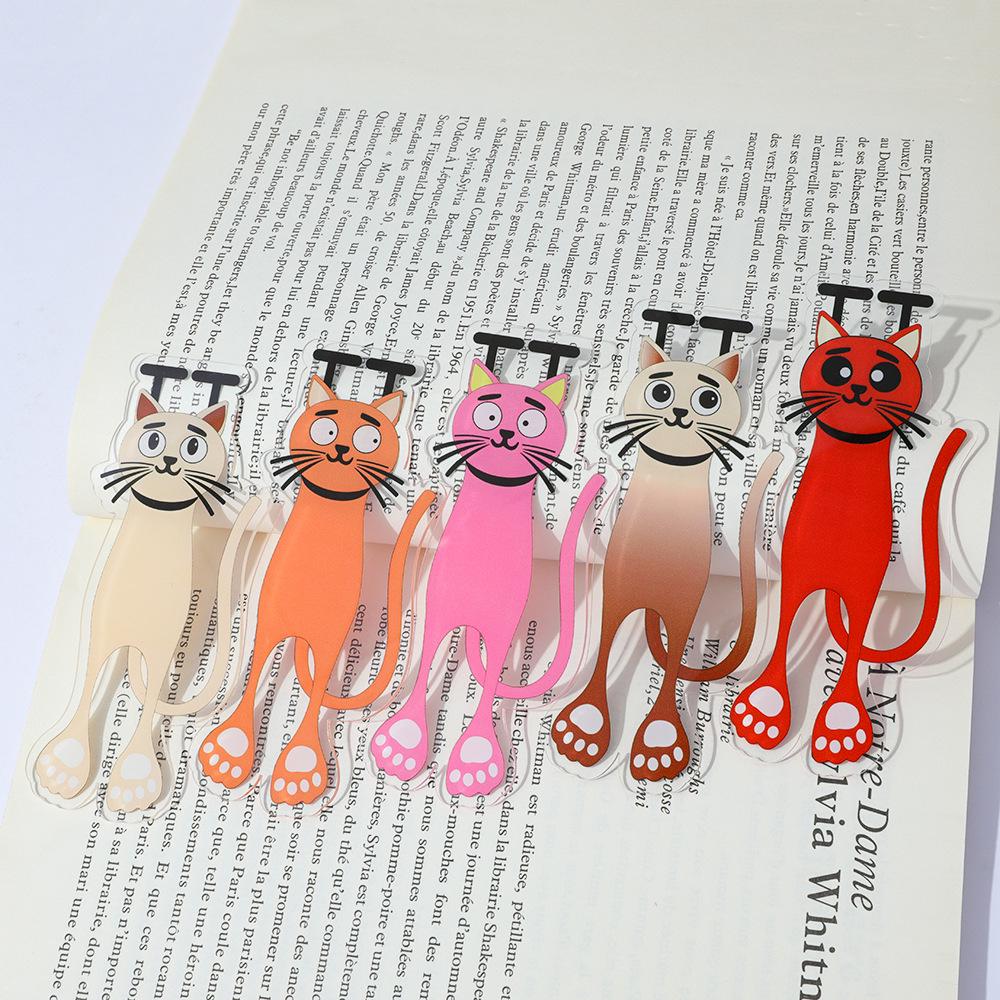 Colorful Cat Acrylic Bookmark with Hanging Design