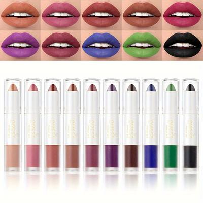 Double-ended Velvet Whitening Lipstick That Is Not Easy To Fade, Matte Non-stick Cup, Long-lasting and Natural