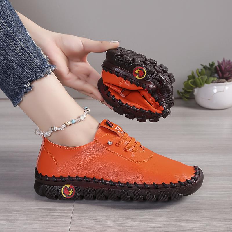 Zapatillas de Moda para Mujer Primavera Verano Nuevas Zapatillas Romanas de Suela Blanda Transpirables para Mujer Costuras Retro Suela de Magdalenas Tallas Grandes Zapatos para Mujer