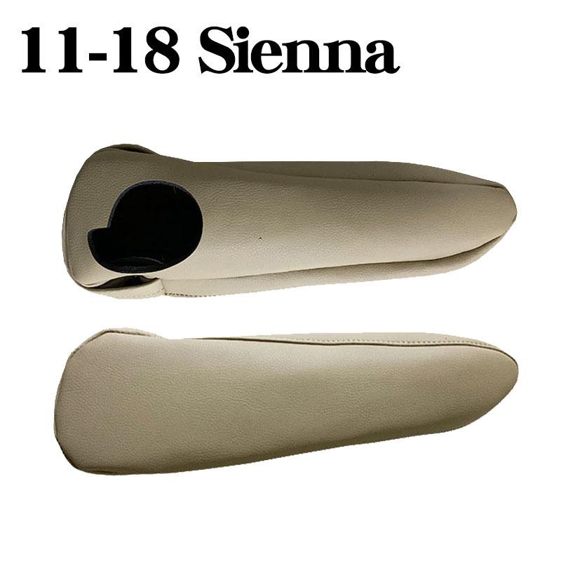 2 Adet Deri Sentetik Ön Koltuk Kol Dayama Kılıfı Toyota Sienna 2011 2012 2013 2014 2015 2016 2017 2018 Siyah Gri